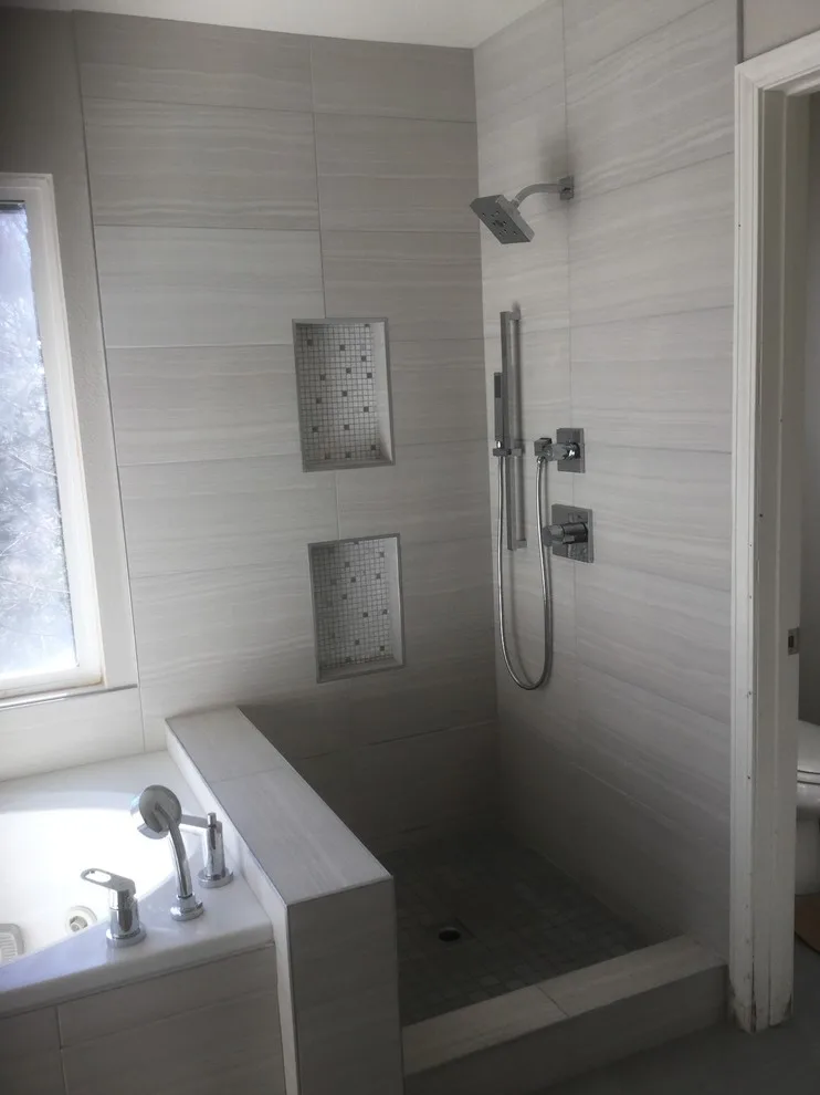 CONTEMPORARY MASTER BATHROOM by Precision Home Design & Remodeling - Photo 5