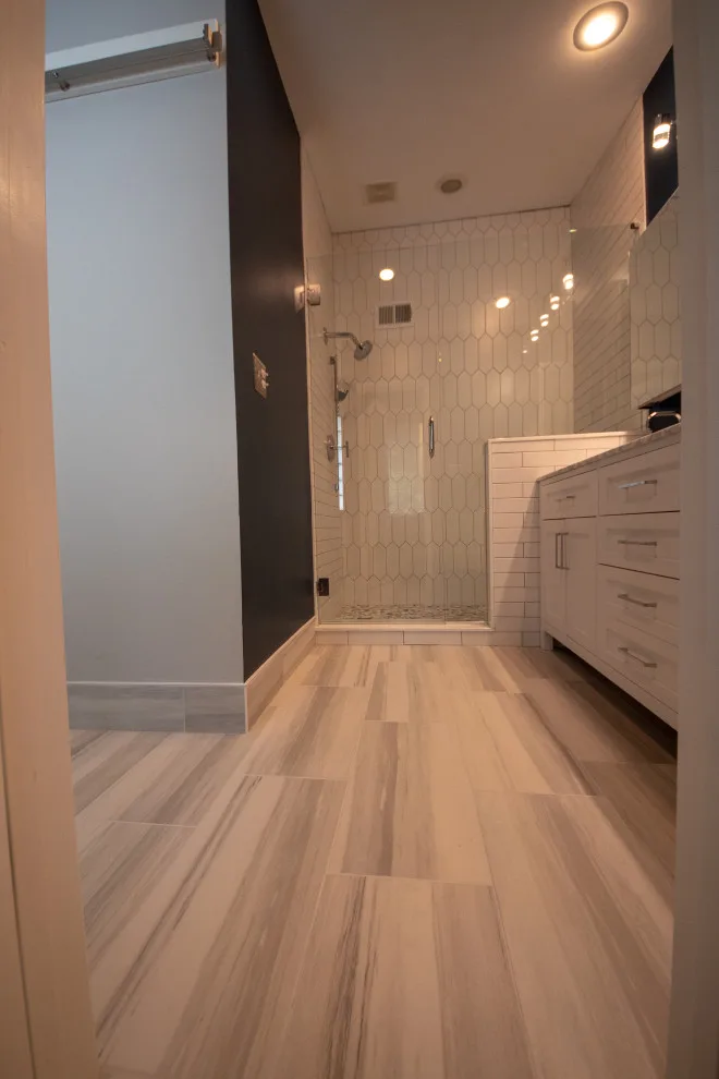 Navy Wall in the Master Bathroom by Bryan Casey Construction LLC - Photo 11