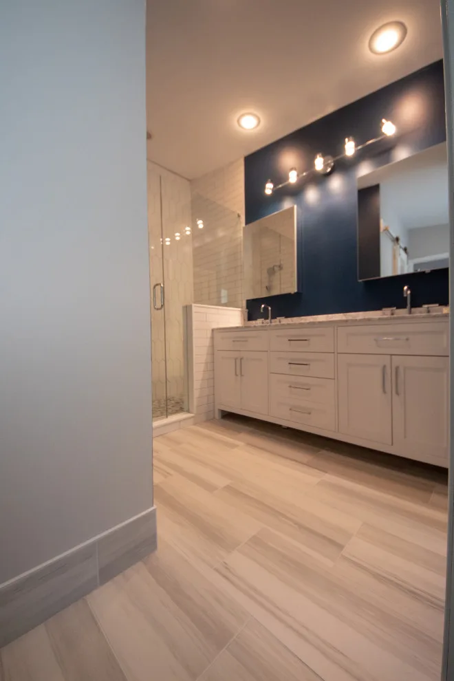 Navy Wall in the Master Bathroom by Bryan Casey Construction LLC - Photo 9