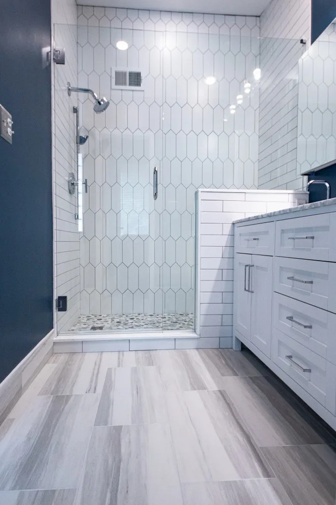 Navy Wall in the Master Bathroom by Bryan Casey Construction LLC - Photo 5