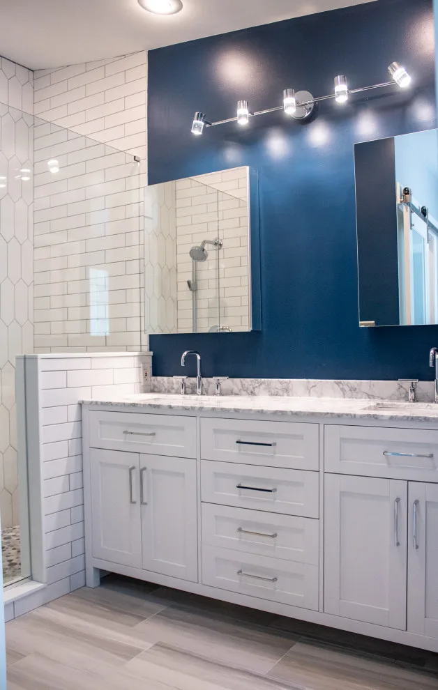 Navy Wall in the Master Bathroom by Bryan Casey Construction LLC - Photo 8
