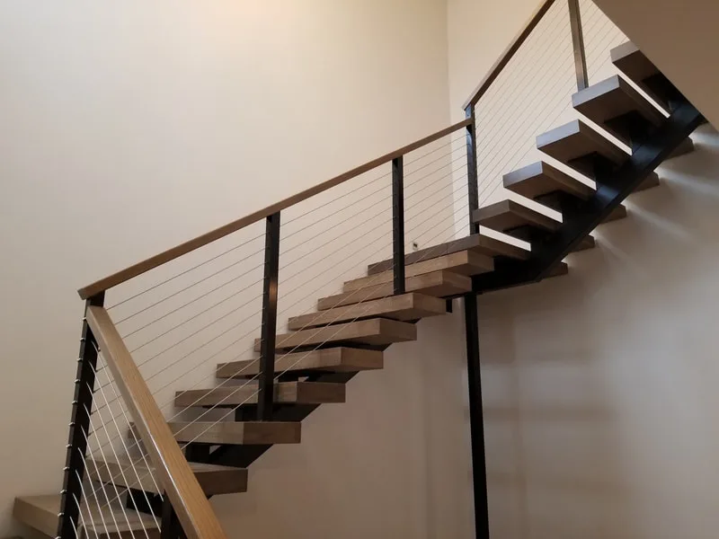 Contemporary Metal and Wood Railing Solutions by Legacy Stairs INC - Photo 6