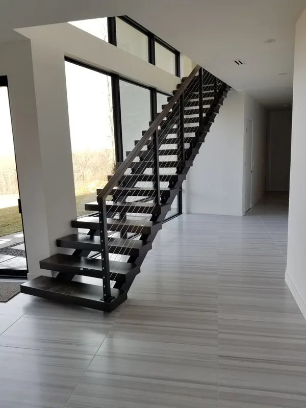 Contemporary Metal and Wood Railing Solutions by Legacy Stairs INC - Photo 3