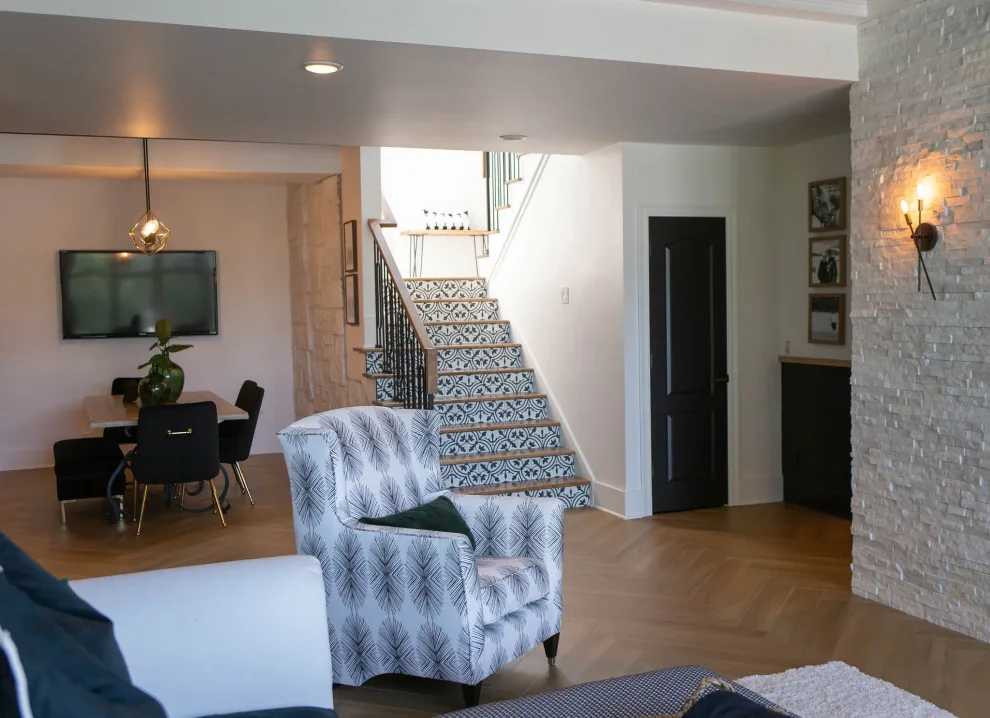 Contemporary Rustic Country Club Lower Level by Bryan Casey Construction LLC - Photo 3