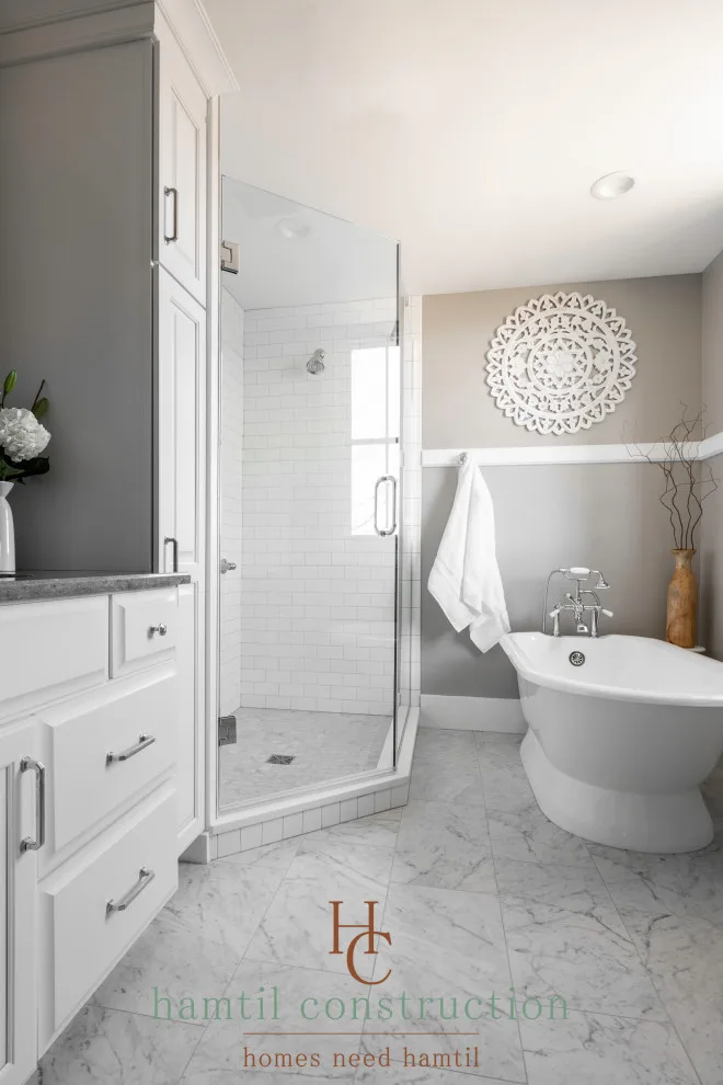 Simple Master Bathroom in Webster Groves by Hamtil Construction, LLC - Photo 6
