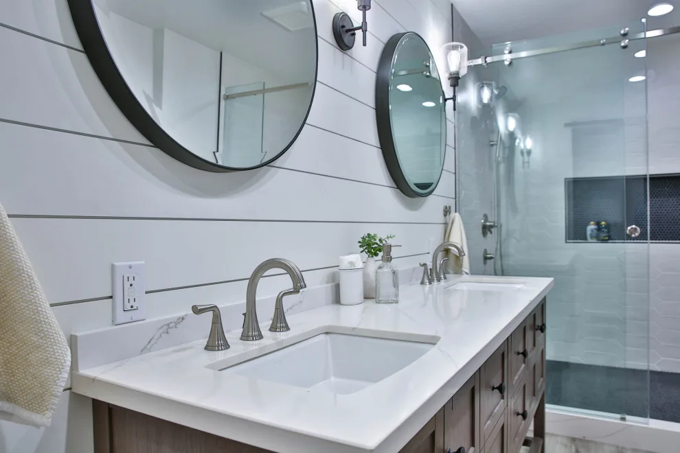 Morgan Hill Main Bathroom featuring Barn Door by D.R. Domenichini Construction - Photo 4