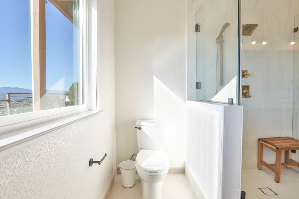 Morgan Hill Transitional Master Bath with a View by D.R. Domenichini Construction - Photo 7