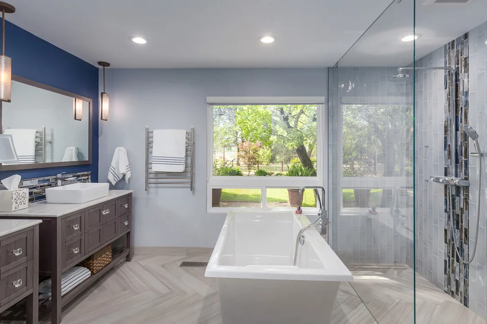 Morgan Hill Transitional Main Bedroom by D.R. Domenichini Construction - Photo 9