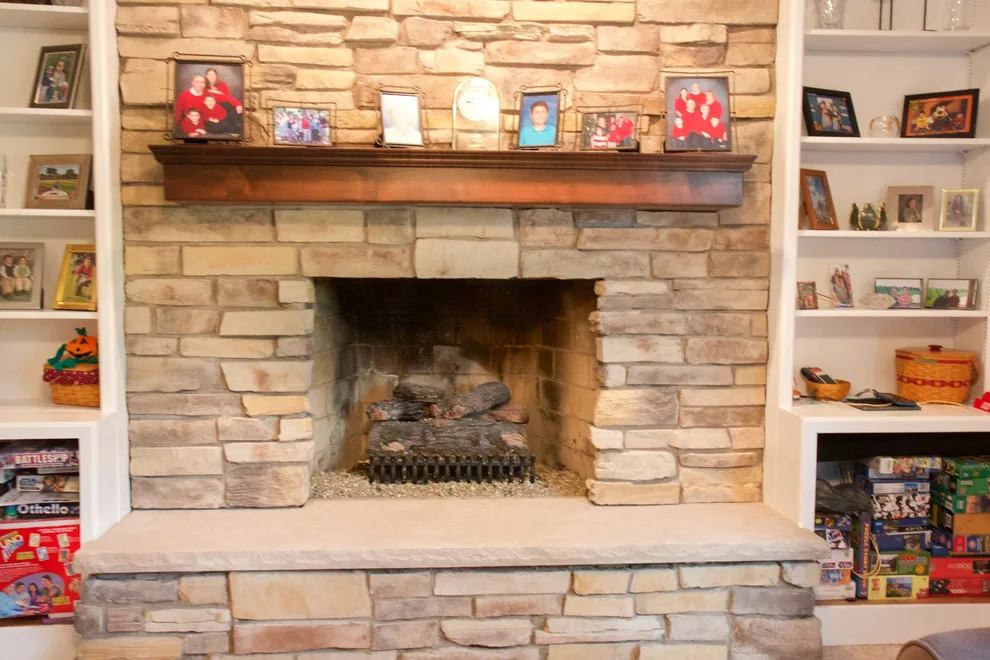Stone Veneer Fireplaces with Mountain Stack Design by HX Home Solutions And North Star Stone - Photo 18