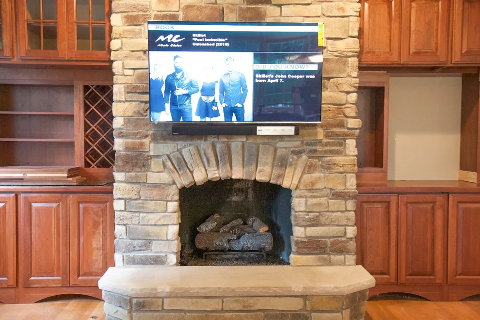 Stone Veneer Fireplaces with Mountain Stack Design by HX Home Solutions And North Star Stone - Photo 4