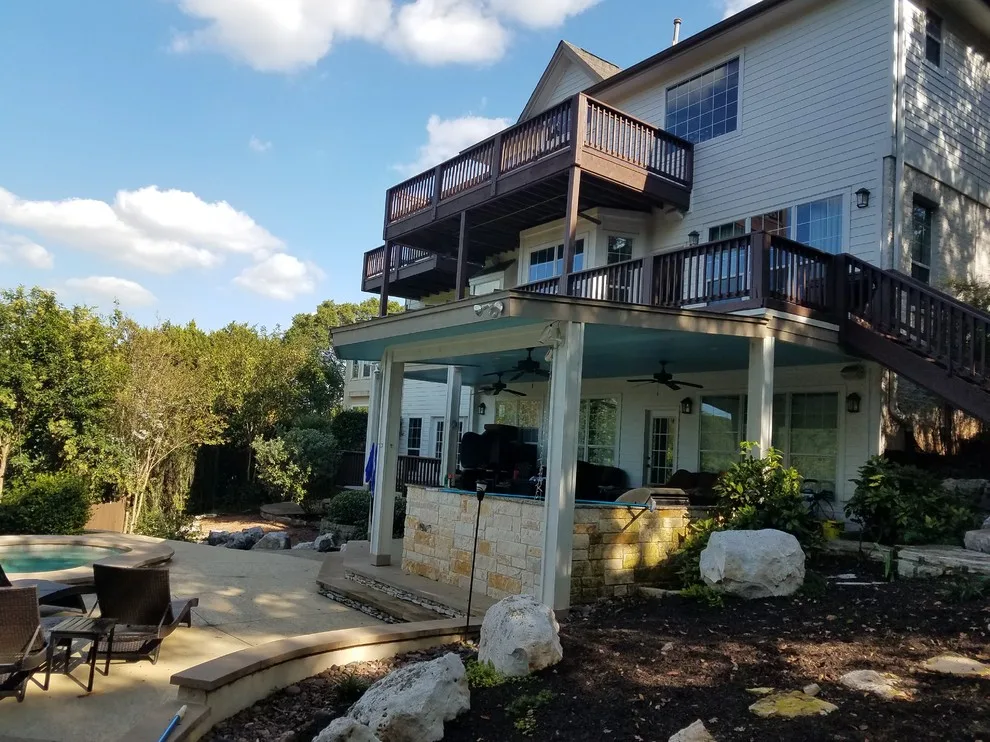 Cedar Deck Renovation and Staining Across Multiple Levels by Capitol City Wood Works LLC - Photo 4