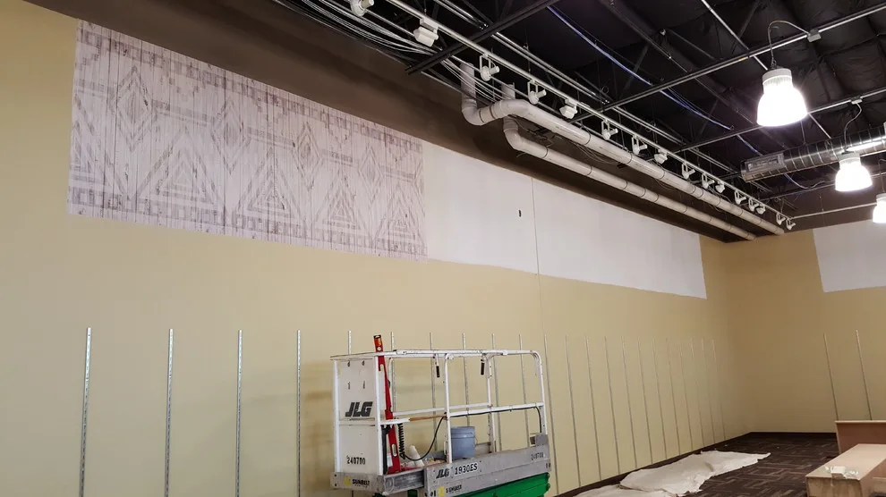 Wall Art Installation by Seamingly Straight Wallpapering And Painting - Photo 3