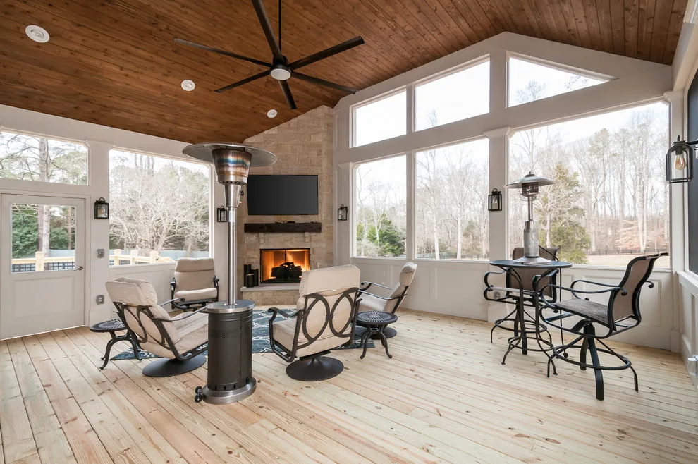 Fireplace and Deck on the Porch by Innovative Design Build - Photo 4