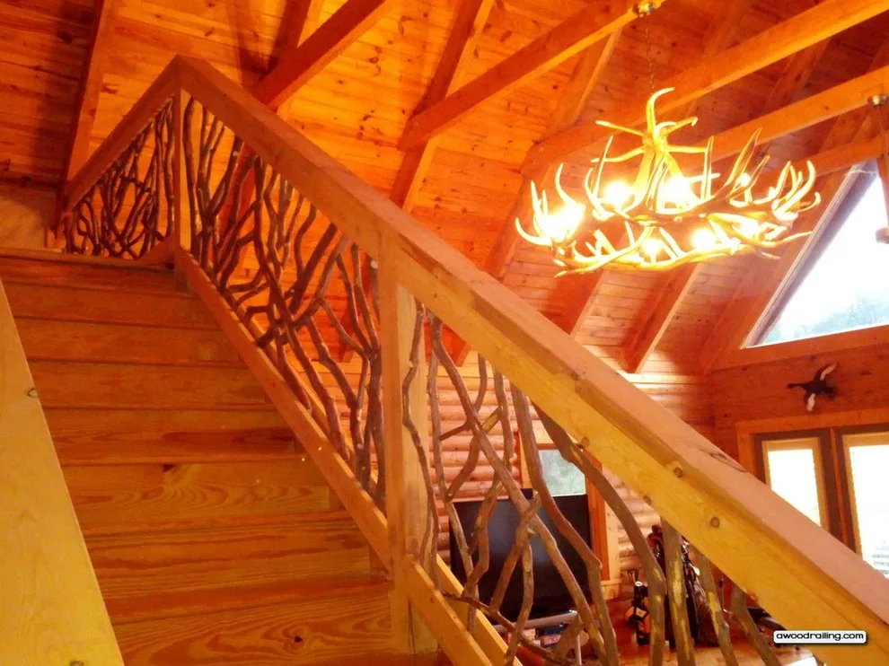 Rustic Staircase Railing from North Carolina by Mountain Laurel Handrail - Photo 2