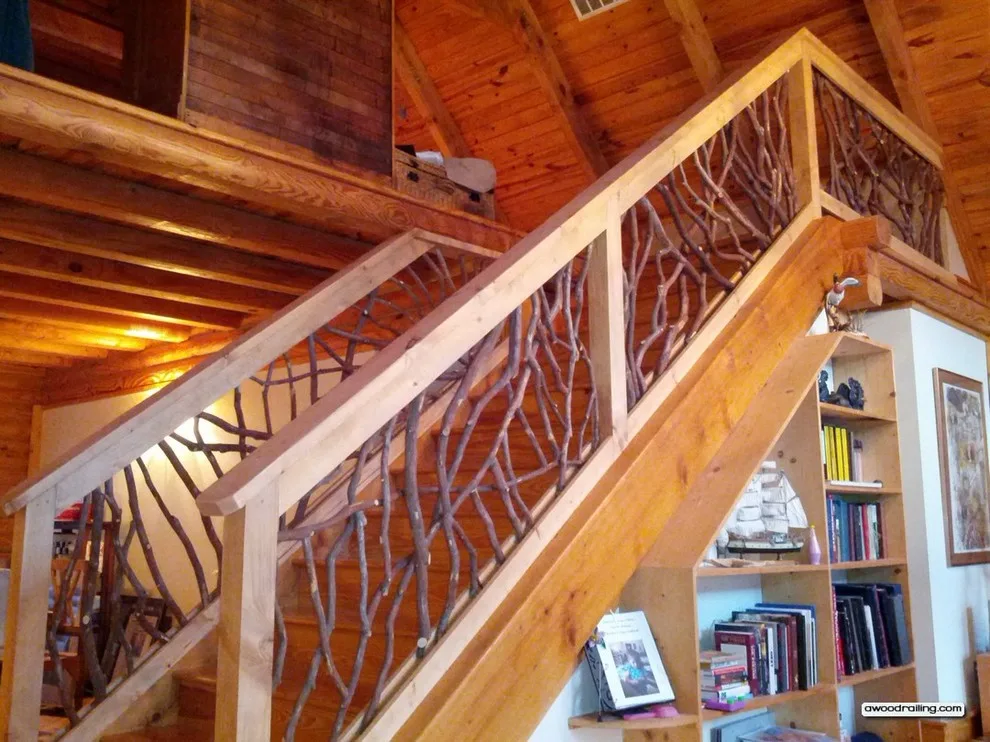 Rustic Staircase Railing from North Carolina by Mountain Laurel Handrail - Photo 5