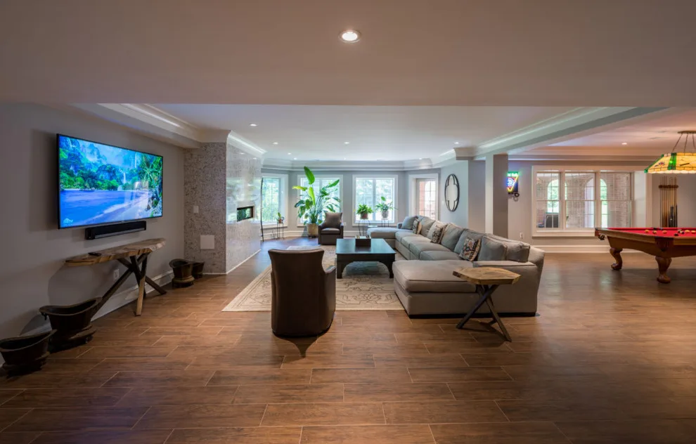 NoVa Complete Basement Renovation with Home Theater by NOVA Custom Renovations - Photo 4