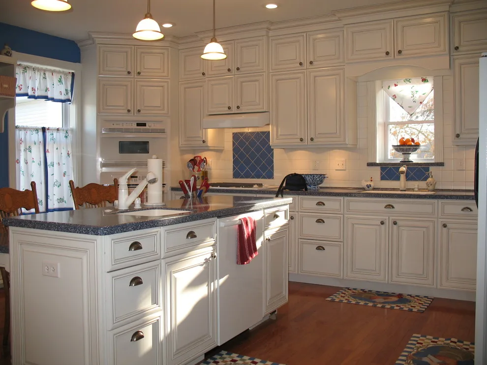 Azure and Ivory Rustic Kitchen by Dimensions In Wood Inc - Photo 6