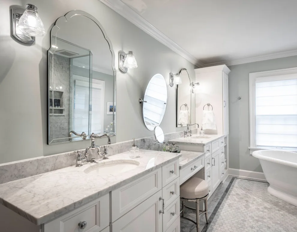 Timeless White Master Bathroom by Adam Gibson Design - Photo 2