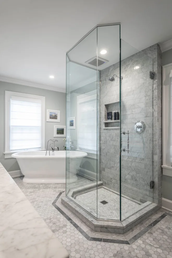 Timeless White Master Bathroom by Adam Gibson Design - Photo 4