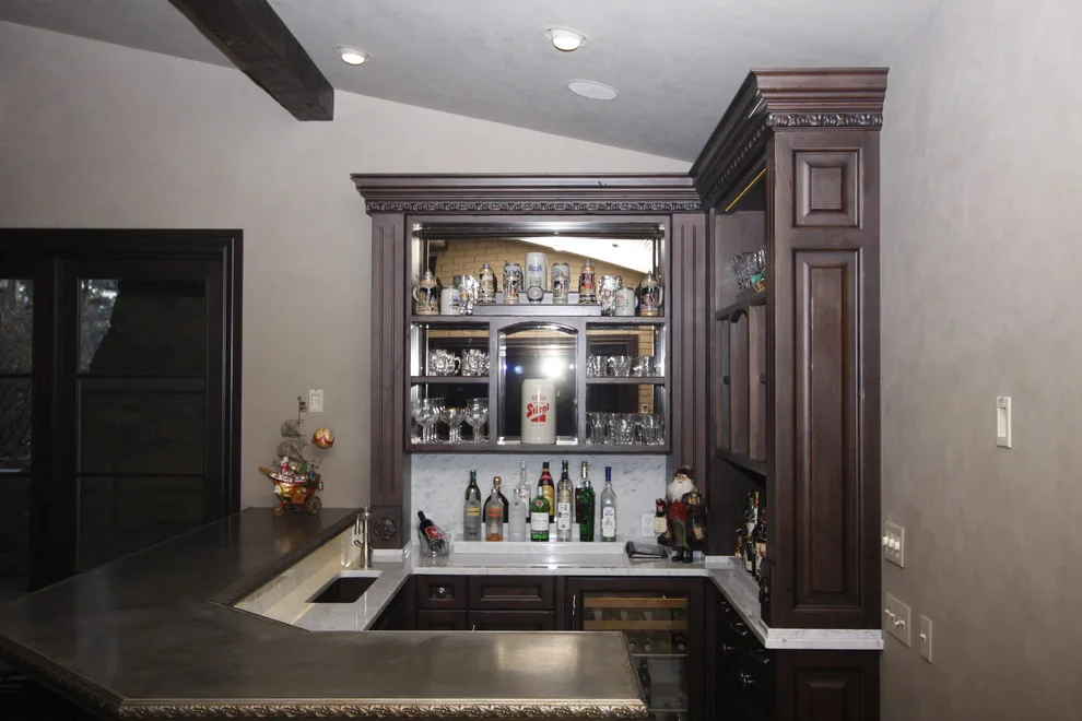 Zinc Counter with Custom Bar and Cherry Cabinets by The Kitchen Place, Inc. - Photo 3