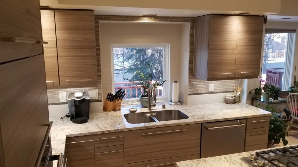 Contemporary Linear Laminate Kitchen in Alaska by Jamie Tamanaha With Florcraft Carpet One - Photo 8