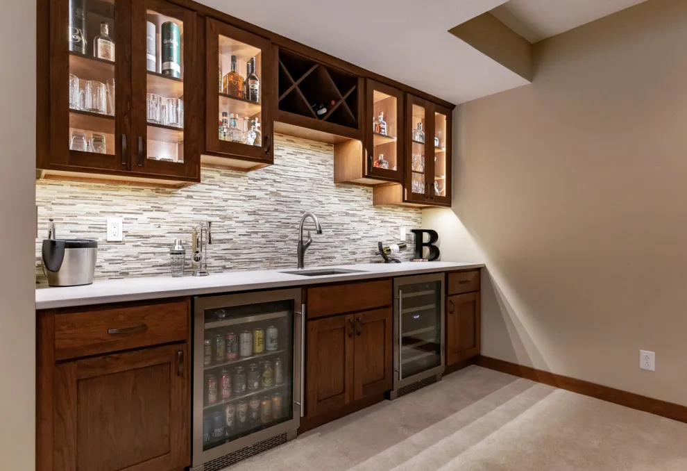 Entertainment Basement by Lokenvitz Design And Woodworking, LLC - Photo 2