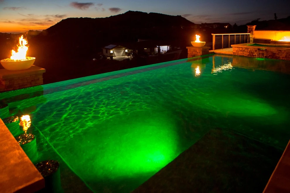 Alpine Back Yard Retreat Pool Pavers Outdoor Kitchen by Home Turf Synthetic Grass - Photo 2