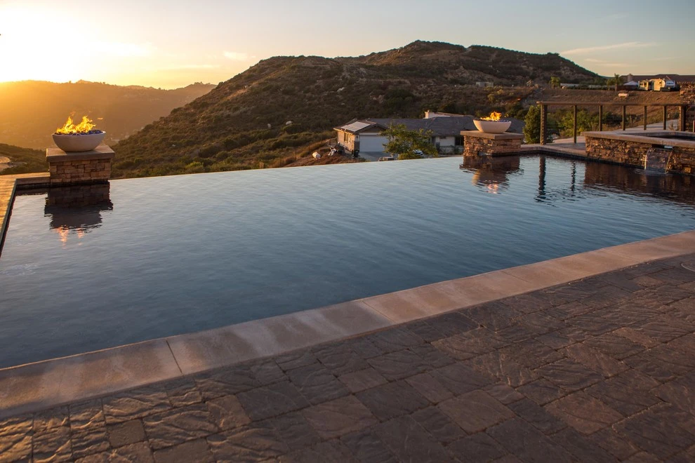 Alpine Back Yard Retreat Pool Pavers Outdoor Kitchen by Home Turf Synthetic Grass - Photo 3