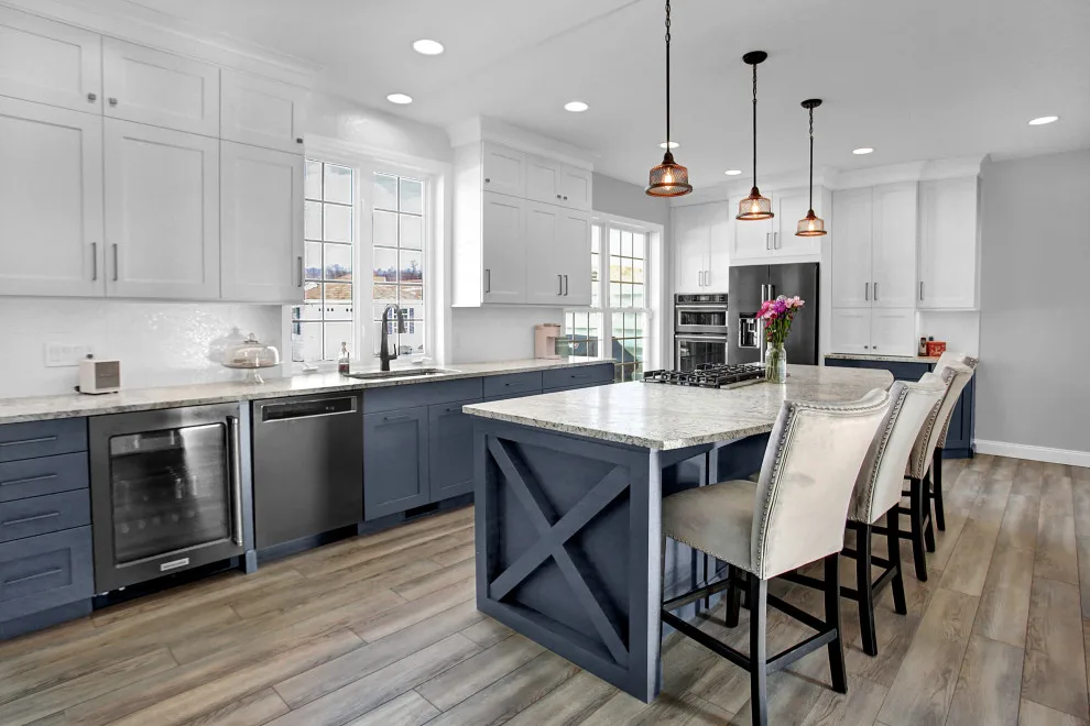 Blue and White Transitional Kitchen Renovation by Stacey Kocevar Designs, LLC - Photo 7