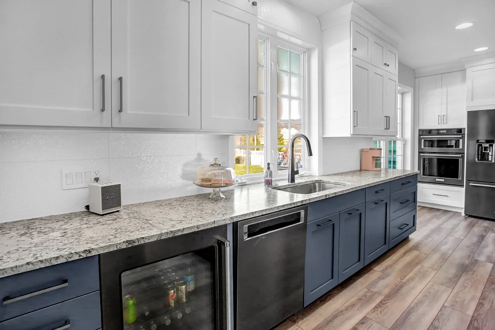 Blue and White Transitional Kitchen Renovation by Stacey Kocevar Designs, LLC - Photo 11