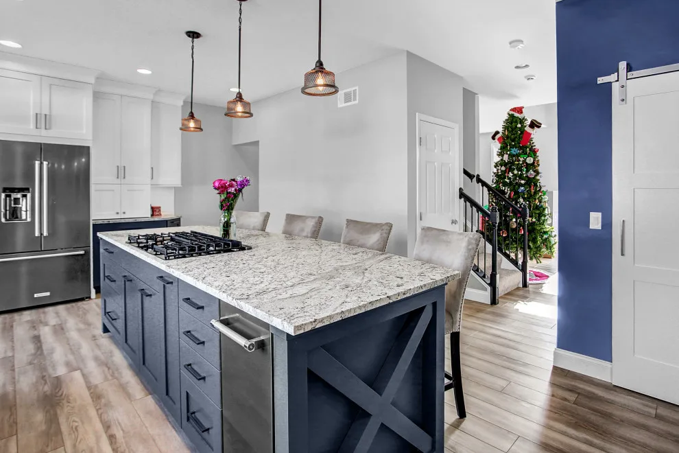 Blue and White Transitional Kitchen Renovation by Stacey Kocevar Designs, LLC - Photo 8