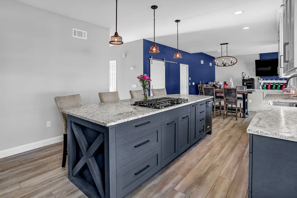 Blue and White Transitional Kitchen Renovation by Stacey Kocevar Designs, LLC - Photo 16