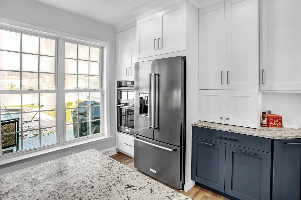 Blue and White Transitional Kitchen Renovation by Stacey Kocevar Designs, LLC - Photo 5