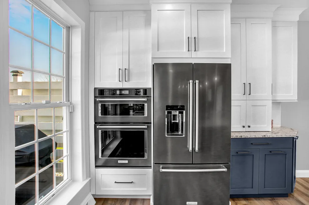 Blue and White Transitional Kitchen Renovation by Stacey Kocevar Designs, LLC - Photo 3