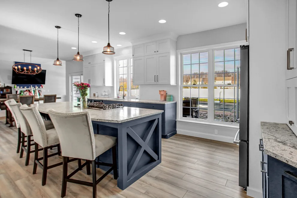 Blue and White Transitional Kitchen Renovation by Stacey Kocevar Designs, LLC - Photo 13