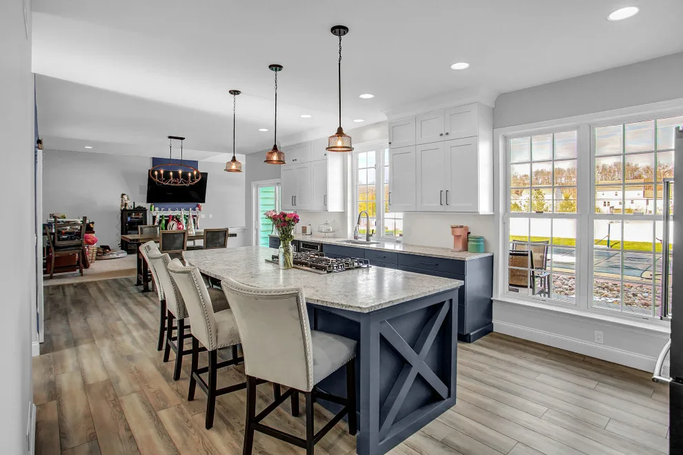 Blue and White Transitional Kitchen Renovation by Stacey Kocevar Designs, LLC - Photo 9