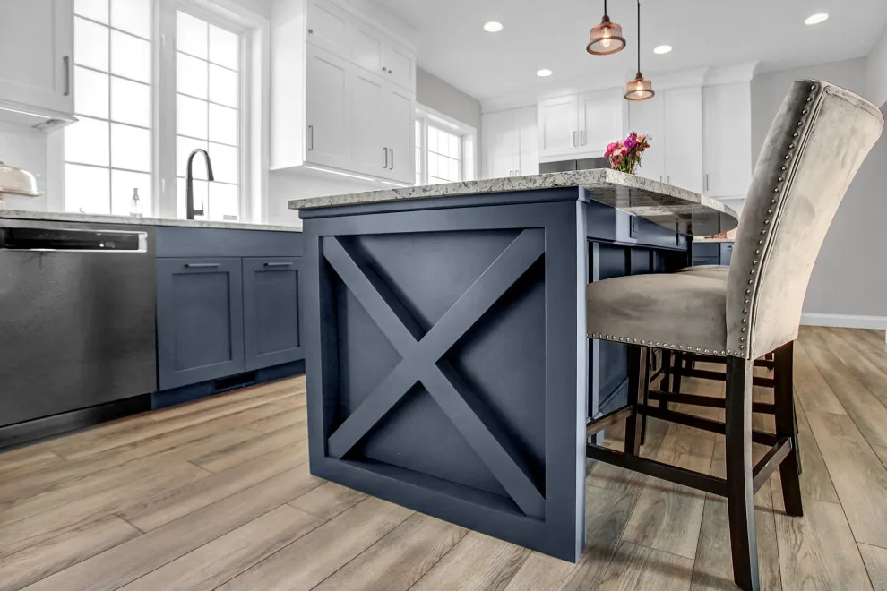 Blue and White Transitional Kitchen Renovation by Stacey Kocevar Designs, LLC - Photo 4