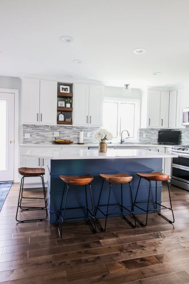 Blue and White Transitional Renovation by Traci Rauner Design - Photo 12