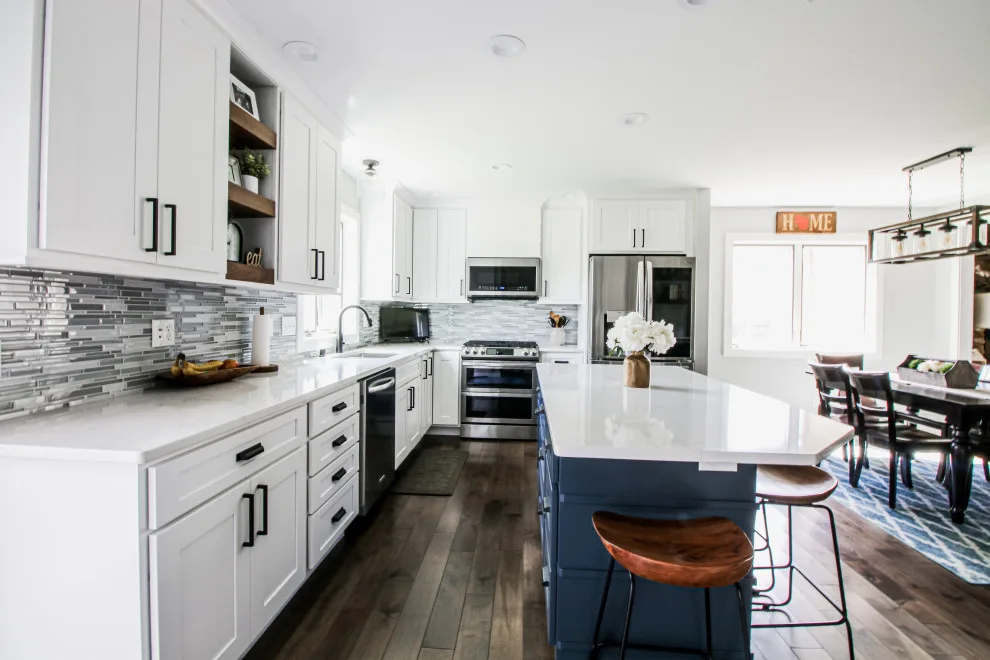 Blue and White Transitional Renovation by Traci Rauner Design - Photo 4