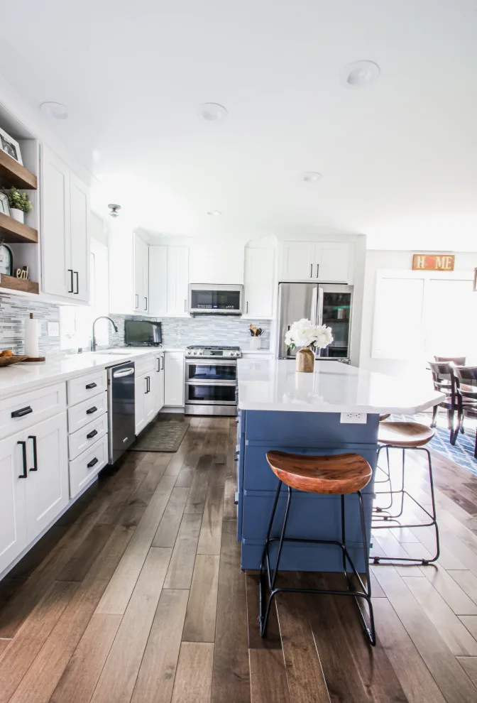 Blue and White Transitional Renovation by Traci Rauner Design - Photo 8