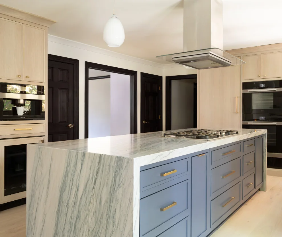 Charcoal-Trimmed Blue Island Kitchen by Adam Gibson Design - Photo 5