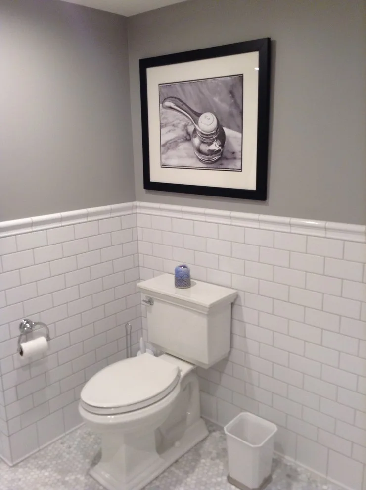 Marble Carrara and White Subway Tile Bathroom by Stacey Kocevar Designs, LLC - Photo 3