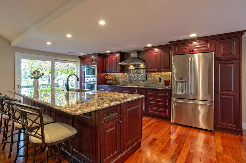 Cherry Beaded Inset Raised Panel Cabinetry by Main Line Kitchen Design - Photo 14