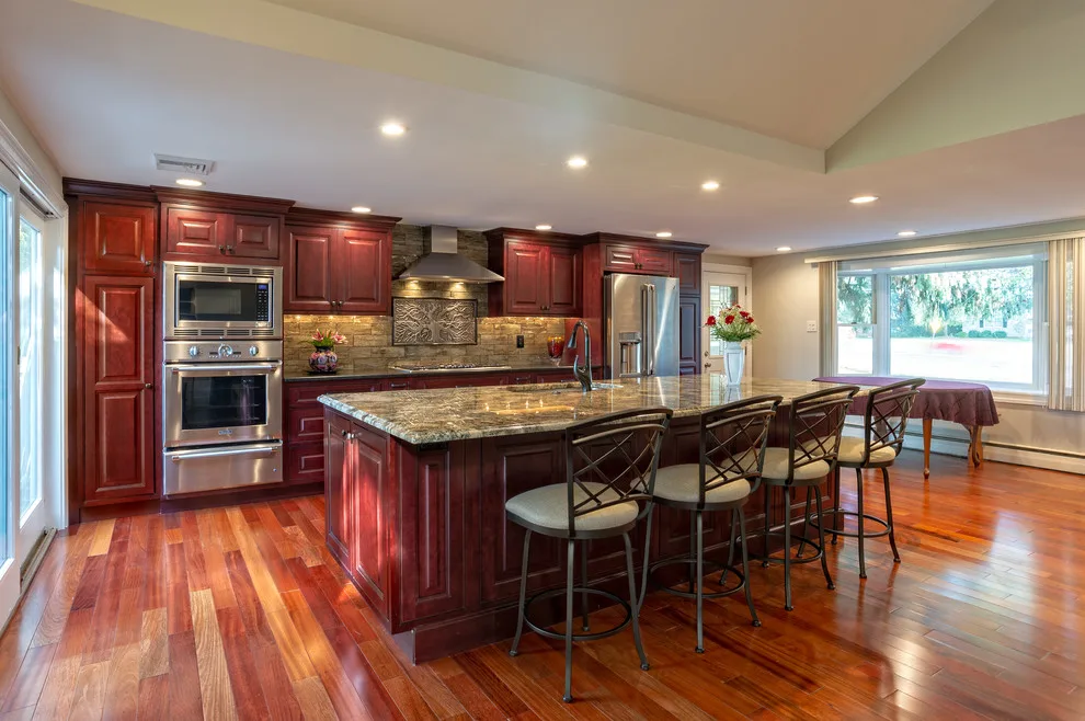 Cherry Beaded Inset Raised Panel Cabinetry by Main Line Kitchen Design - Photo 6