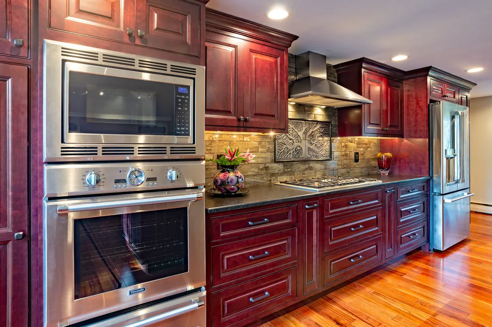 Cherry Beaded Inset Raised Panel Cabinetry by Main Line Kitchen Design - Photo 12