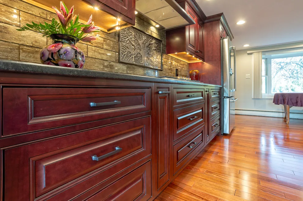 Cherry Beaded Inset Raised Panel Cabinetry by Main Line Kitchen Design - Photo 16