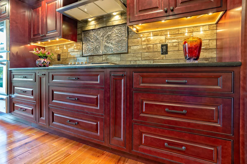 Cherry Beaded Inset Raised Panel Cabinetry by Main Line Kitchen Design - Photo 10