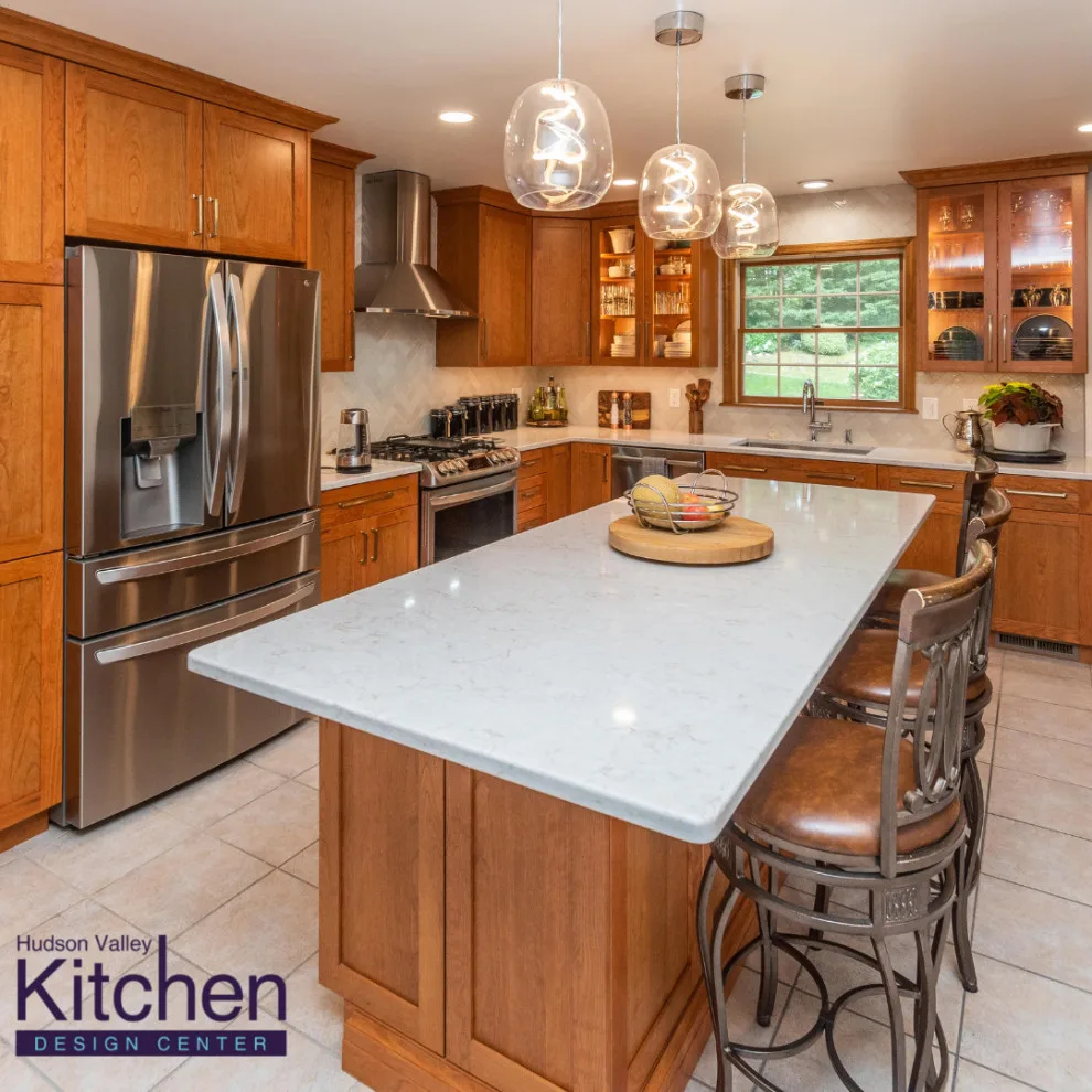 Cherry Borderless Cabinetry by Hudson Valley Kitchen Design Center - Photo 9