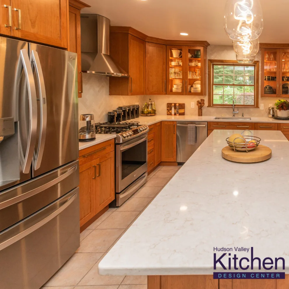 Cherry Borderless Cabinetry by Hudson Valley Kitchen Design Center - Photo 7