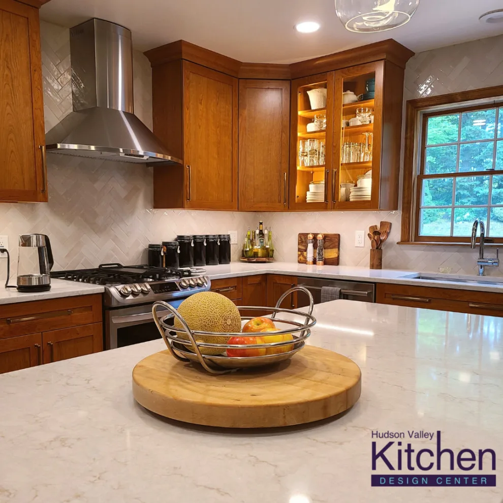 Cherry Borderless Cabinetry by Hudson Valley Kitchen Design Center - Photo 8